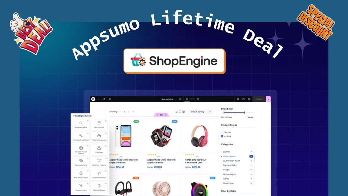 shopengine Appsumo Deal- A Complete WooCommerce Solution