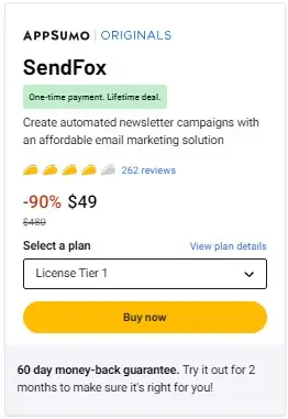 SendFox - Plus exclusive
